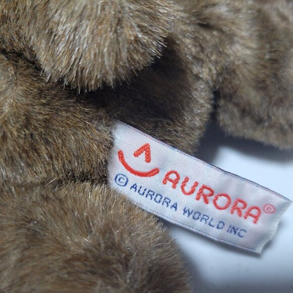 Aurora Flopsies Moose 12 inch Plush Brown Lying Down Stuffed Animal Toy - Picture 6 of 7